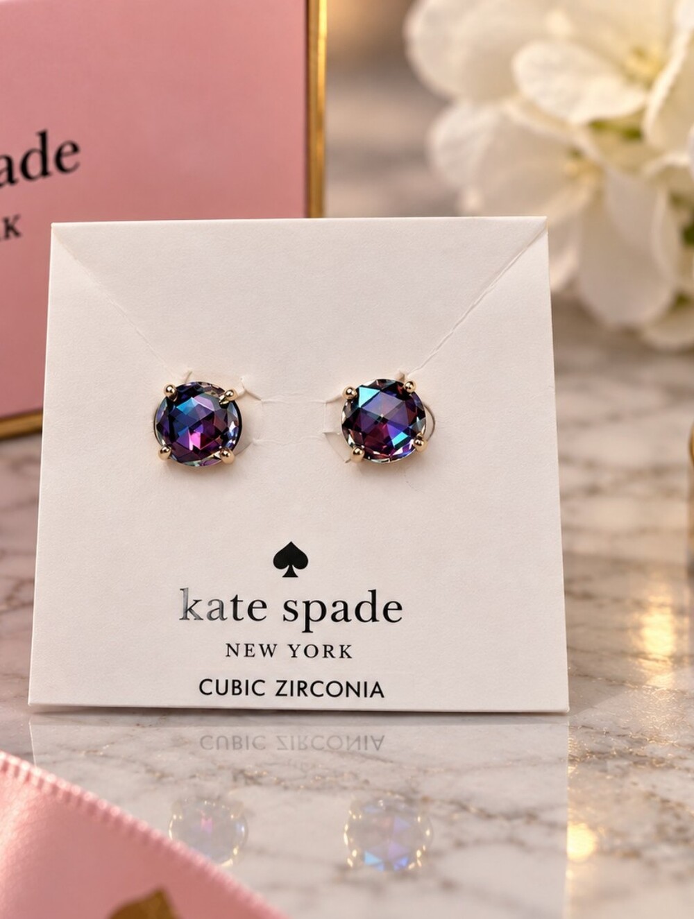 Kate Spade "Bright Ideas" CZ Stud Earrings,